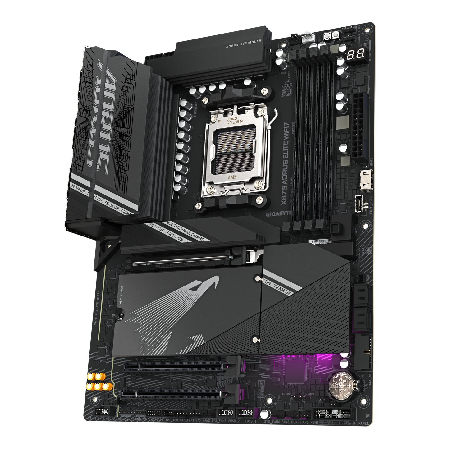 GIGABYTE X870 AORUS ELITE WiFi7 ATX Motherboard | AM5 | DDR5 8000 OC | PCIe 5.0 | Wi‑Fi 7 | Dual USB4 | Quad M.2 | 2.5 GbE