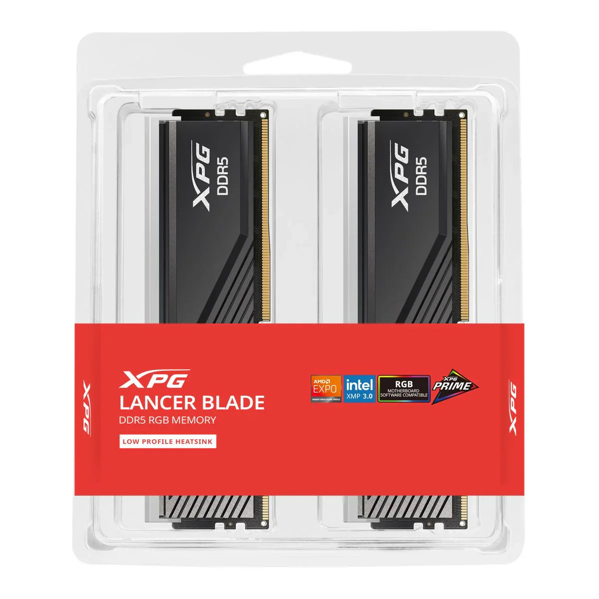 XPG Lancer Blade RGB DDR5 6400MHz 32GB (2×16GB) CL38 UDIMM 288‑Pins Desktop SDRAM DDR5 Dual Channel RAM