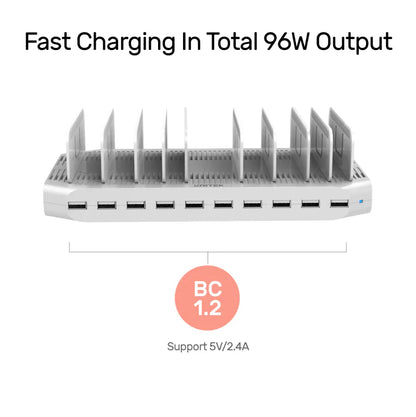 UNITEK 10 Port Charging Station 96W