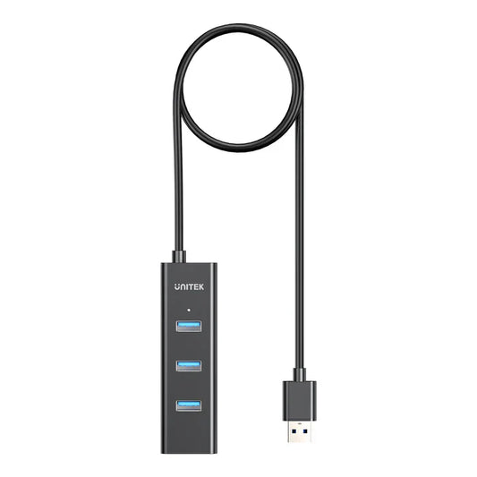UNITEK 4-Ports Powered USB 3.0 Hub | High-Speed USB Expansion with External Power Adapter | Plug-and-Play | LED Power Indicator