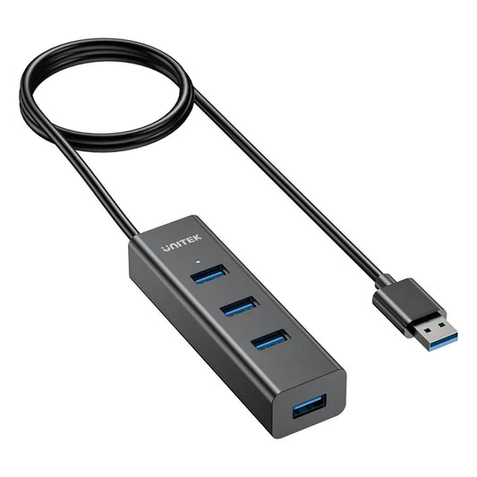 UNITEK 4-Ports Powered USB 3.0 Hub | High-Speed USB Expansion with External Power Adapter | Plug-and-Play | LED Power Indicator