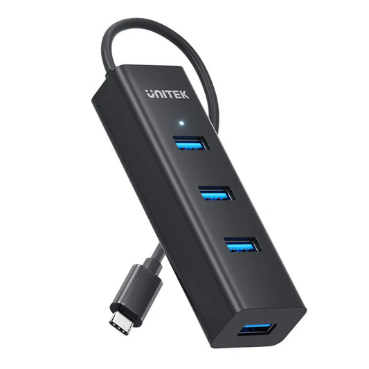 UNITEK USB-C 4-Port Hub | 5Gbps High-Speed USB Expansion Adapter with 4 USB-A Ports | Plug & Play for Laptop | PC | MacBook