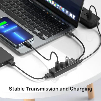 UNITEK USB-C 4-Port Hub | 5Gbps High-Speed USB Expansion Adapter with 4 USB-A Ports | Plug & Play for Laptop | PC | MacBook