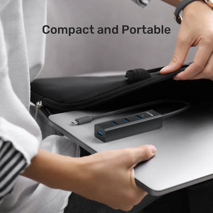 UNITEK USB-C 4-Port Hub | 5Gbps High-Speed USB Expansion Adapter with 4 USB-A Ports | Plug & Play for Laptop | PC | MacBook