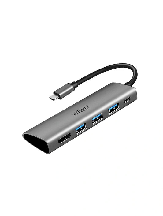 WIWU ALPHA 5 IN 1 USB-C HUB A531H | GRAY