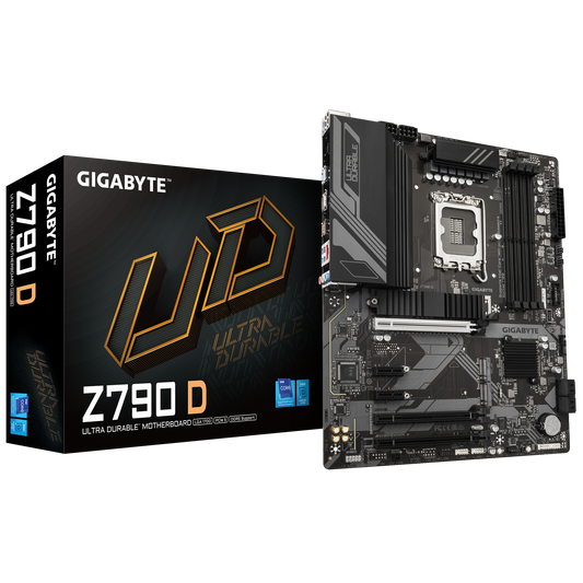GIGABYTE Z790 D ATX Motherboard | LGA 1700 | DDR5 7600 OC | PCIe 5.0 x16 | Triple M.2 | 2.5 GbE LAN | USB‑C 10 Gb/s | Smart Fan 6