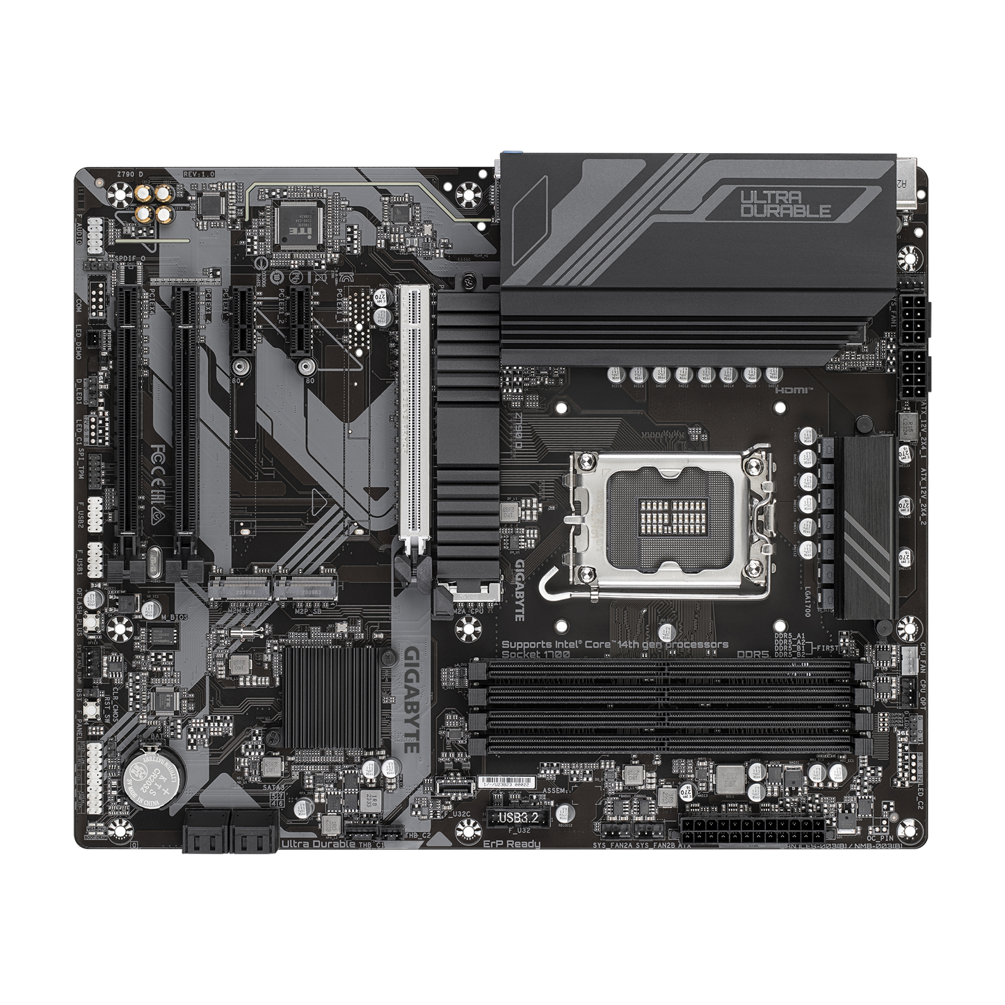 GIGABYTE Z790 D ATX Motherboard | LGA 1700 | DDR5 7600 OC | PCIe 5.0 x16 | Triple M.2 | 2.5 GbE LAN | USB‑C 10 Gb/s | Smart Fan 6