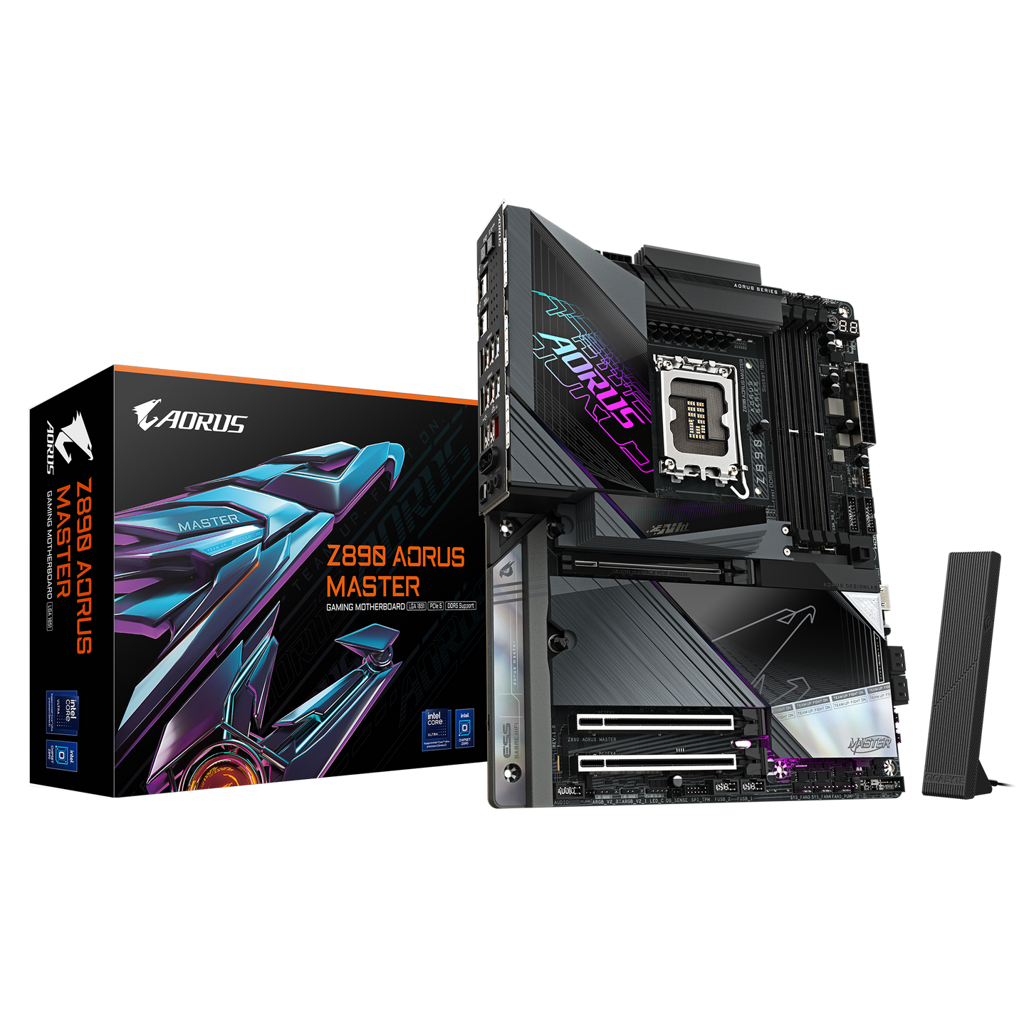 Gigabyte Z890 AORUS MASTER ATX Motherboard | LGA 1851 | DDR5 (OC) | PCIe 5.0 | 5× M.2 | Dual Thunderbolt 4 | Wi‑Fi 7 | Dual 10GbE