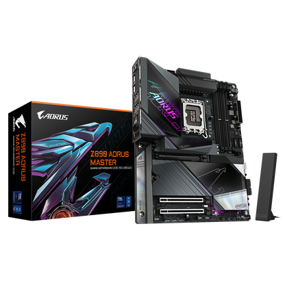 Gigabyte Z890 AORUS MASTER ATX Motherboard | LGA 1851 | DDR5 (OC) | PCIe 5.0 | 5× M.2 | Dual Thunderbolt 4 | Wi‑Fi 7 | Dual 10GbE