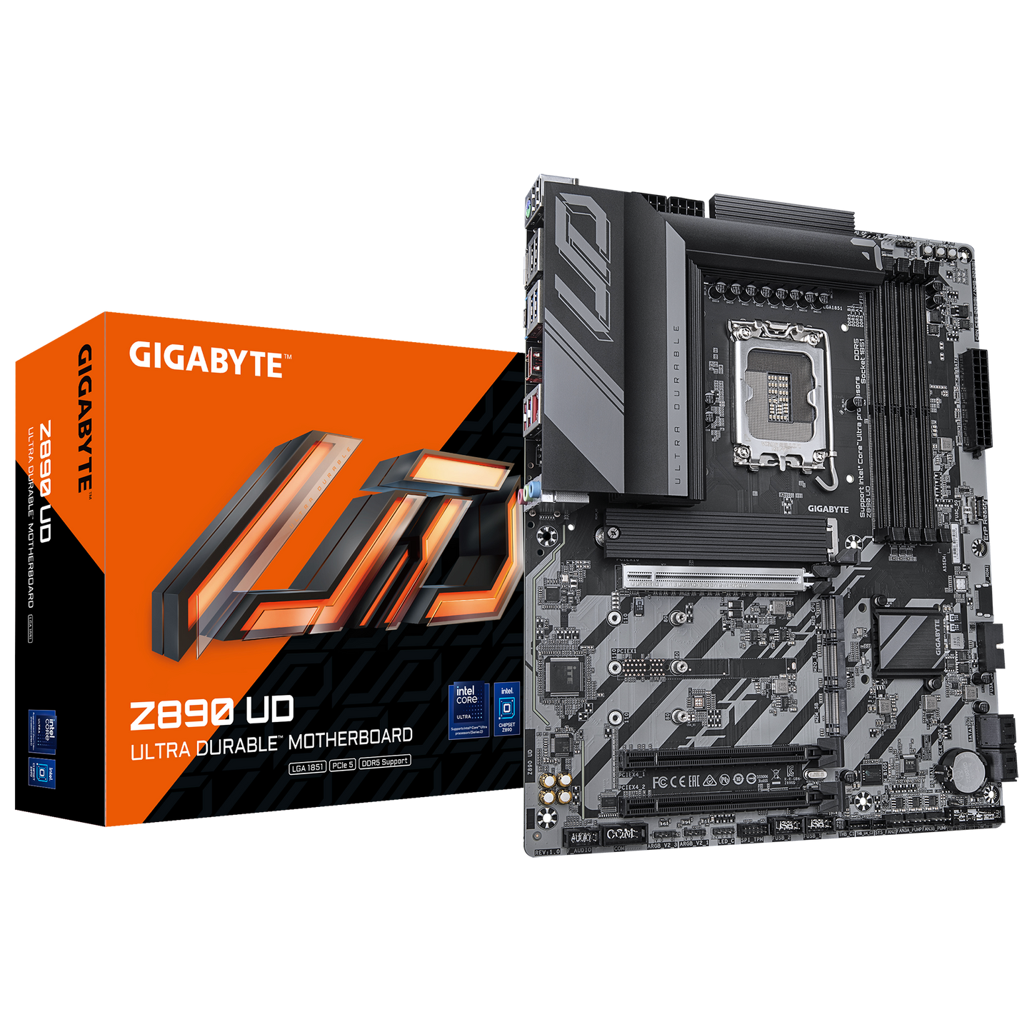 GIGABYTE Z890 UD ATX Motherboard | Supports Intel Core Ultra (Series 2) | DDR5 | PCIe 5.0 | USB4 | 2.5GbE LAN