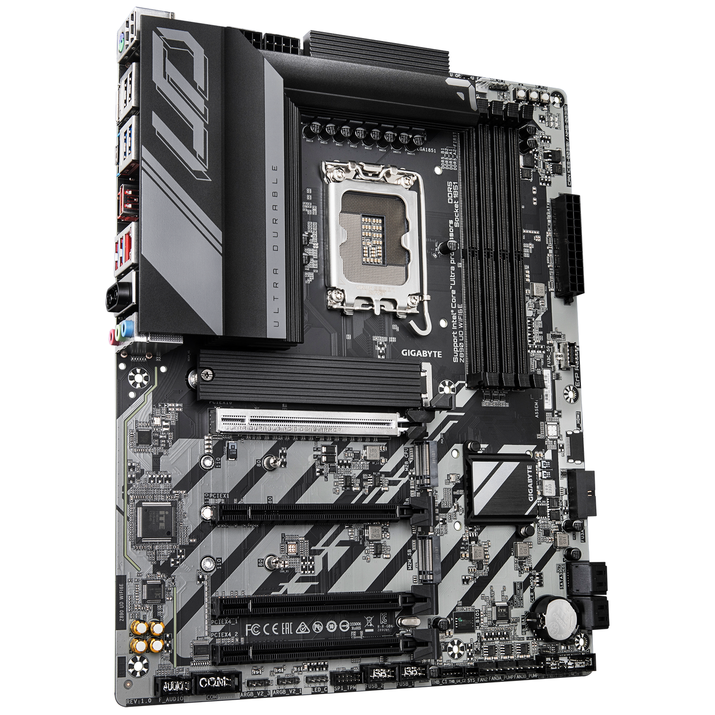Gigabyte Z890 UD WIFI6E ATX Motherboard | LGA 1851 | DDR5 up to 9066 MT/s (OC) | PCIe 5.0/M.2 | USB4 | Wi‑Fi 6E | 2.5 Gb LAN