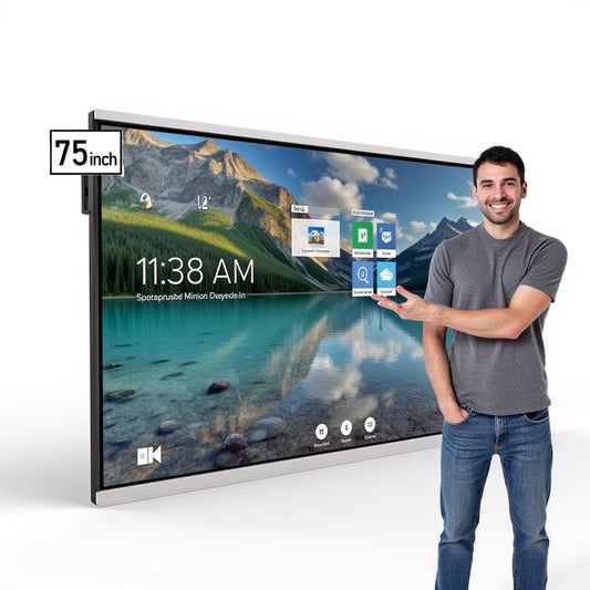 Luminex 75-Inch 4K UHD & AI Built-in Camera Smart Interactive Whiteboard | Android 13.0 | RAM 8GB | Storage 128GB