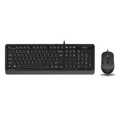 A4Tech Fstyler Sleek Wired Keyboard & Mouse Combo - Arabic/English - F1010 Grey - Mice & Keyboard Combo - alnabaa.com - النبع