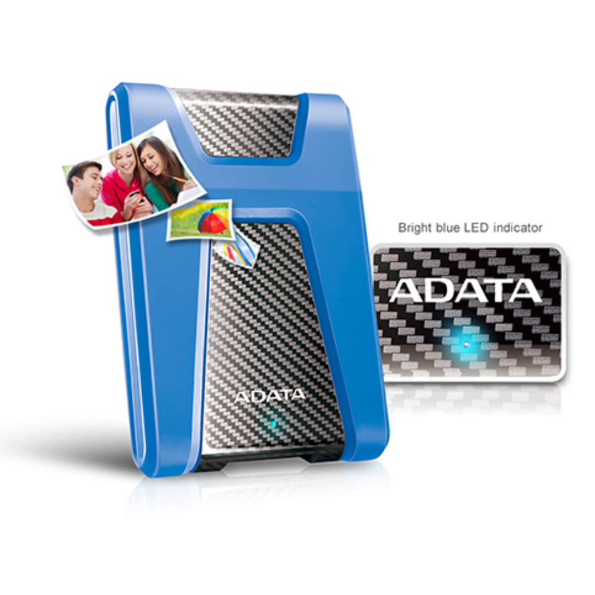 ADATA HD650 External Hard Drive USB 3.2 Durable Shockproof Scratch-Resistant Rugged Design | 1TB
