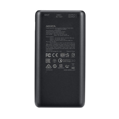 ADATA P20000QCD Qualcomm QC 3.0 & USB PD 3.0 Power Bank | 20000mAh