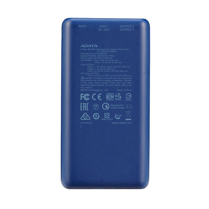 ADATA P20000QCD Qualcomm QC 3.0 & USB PD 3.0 Power Bank | 20000mAh
