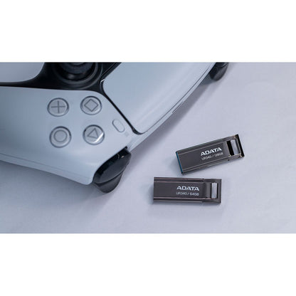 ADATA UR340 USB 3.2 Flash Drive Waterproof Dustproof Capless Glossy Black Nickel | 64GB