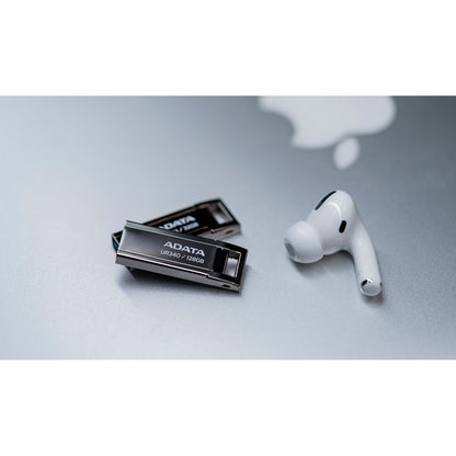 ADATA UR340 USB 3.2 Flash Drive Waterproof Dustproof Capless Glossy Black Nickel | 64GB