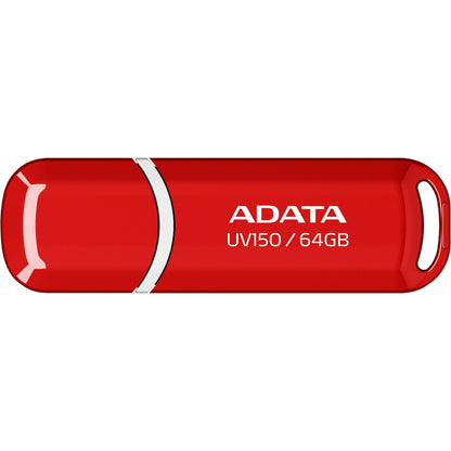 ADATA UV150 USB 3.2 Snap-on Cap Flash Drive - AUV150-64G-RRD - USB Flash Drives - alnabaa.com - النبع
