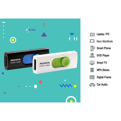 ADATA UV320 USB 3.2 Flash Drive Sliding Connector | 256GB