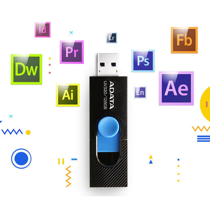 ADATA UV320 USB 3.2 Flash Drive Sliding Connector | 256GB