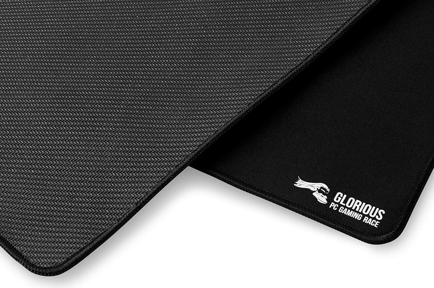 Glorious XL Heavy Gaming Mouse Mat/Pad | 16"x18" Extra-Large Black Cloth Surface | Non-Slip Rubber Base | Stitched Edges | Precision Gaming & Desk Mat