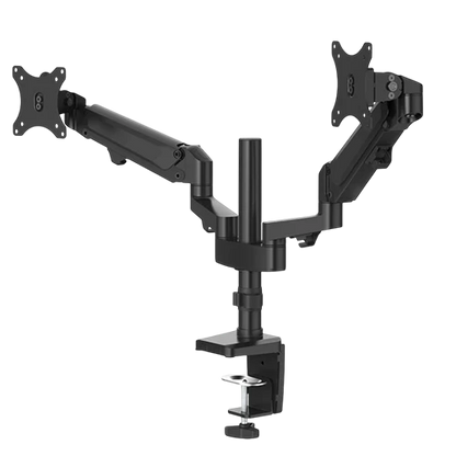 Hama Height‑Adjustable Gas Spring Monitor Holder – Swivel & Tilt Full‑Motion Desk Mount for 13″–32″ Screens, VESA 75×75/100×100, Cable Management & Ergonomic Design