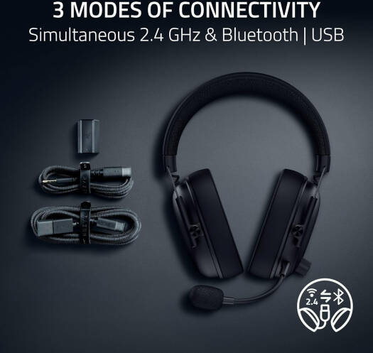 Razer BlackShark V3 Wireless Gaming Headset | TriForce 50mm Drivers | THX Spatial Audio | HyperClear Mic | 70H Battery | Lightweight Esports Design | Multi-Platform Compatible (PC/PS5/Xbox/Mobile)