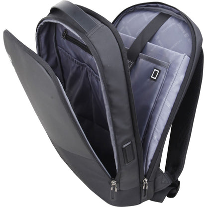 BESTLIFE BB-3677BK 15.6" Laptop Backpack | Water-Resistant Commuter Bag with USB Charging Port | Padded Laptop Compartment | Anti-Theft Pocket & Luggage Strap | Black