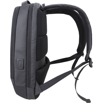 BESTLIFE BB-3677BK 15.6" Laptop Backpack | Water-Resistant Commuter Bag with USB Charging Port | Padded Laptop Compartment | Anti-Theft Pocket & Luggage Strap | Black