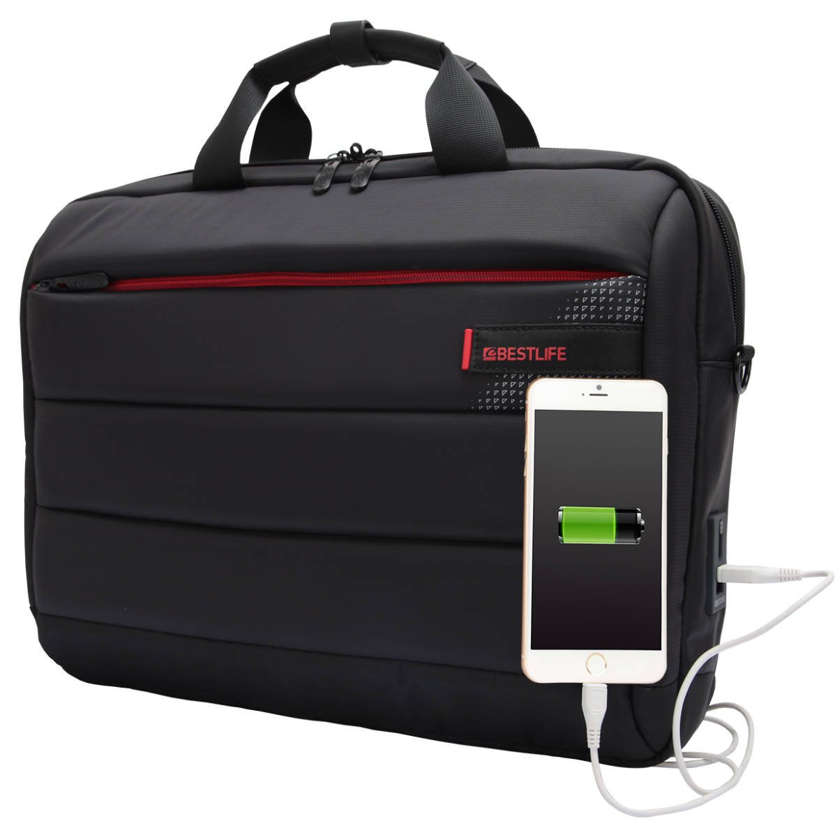 Bestlife 15.6" Laptop Messenger Bag | Black