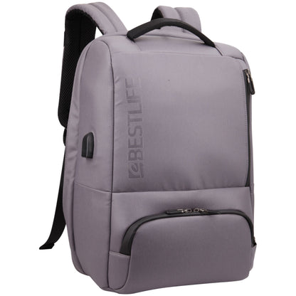 BESTLIFE Neoton Travelsafe Backpack | 15.6″ Laptop | USB Charging | 180° Opening | Anti-Theft Design | Waterproof Zippers