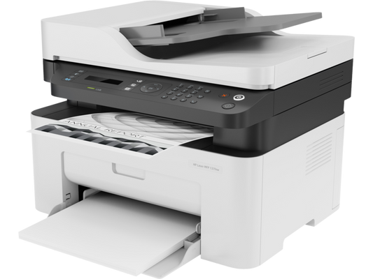 HP Laser MFP 137fnw All-in-One Printer – Print, Scan, Copy, Fax, 21 ppm, 1200×1200 dpi, 40-Sheet ADF, Wi-Fi, Ethernet, Mobile Printing (Black & White)