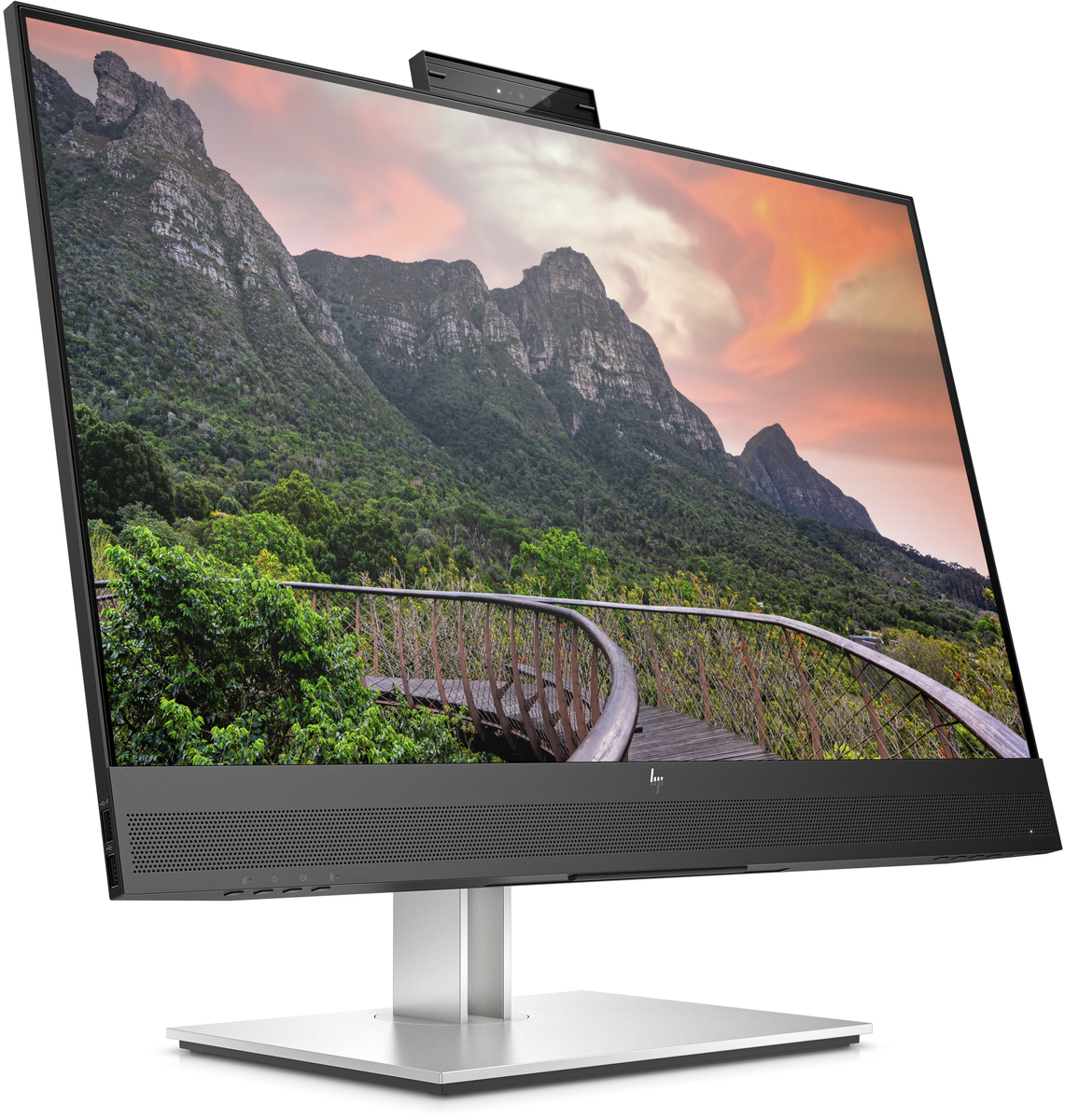 HP E27m G4 27″ QHD USB‑C Conferencing Monitor – 5 MP Pop‑Up Cam, 65 W PD, 99 % sRGB, USB Hub, RJ‑45, Tilt/Swivel/Pivot