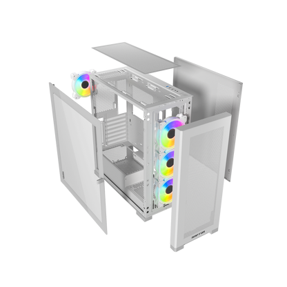 Raptor 290-XL ARCTIC HAWK RGB Mid Tower Case | White