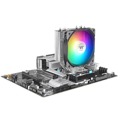 Thermaltake UX400 ARGB Sync CPU Cooler | Single-Tower | 240 W TDP | 4× Ø6 mm Heatpipes | 120 mm ARGB Fan | 9-LED Lighting | Supports Intel & AMD
