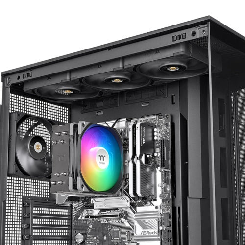 Thermaltake UX400 ARGB Sync CPU Cooler | Single-Tower | 240 W TDP | 4× Ø6 mm Heatpipes | 120 mm ARGB Fan | 9-LED Lighting | Supports Intel & AMD