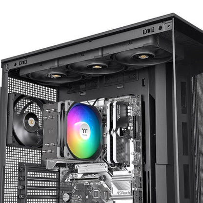 Thermaltake UX400 ARGB Sync CPU Cooler | Single-Tower | 240 W TDP | 4× Ø6 mm Heatpipes | 120 mm ARGB Fan | 9-LED Lighting | Supports Intel & AMD