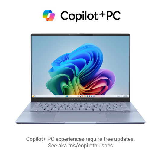 ASUS VivoBook S14 S5406SA-PP073W 14" 3K OLED Laptop Core Ultra 7  256V - 16GB RAM - 1TB SSD - Shared - WIN 11 (Mist Blue)