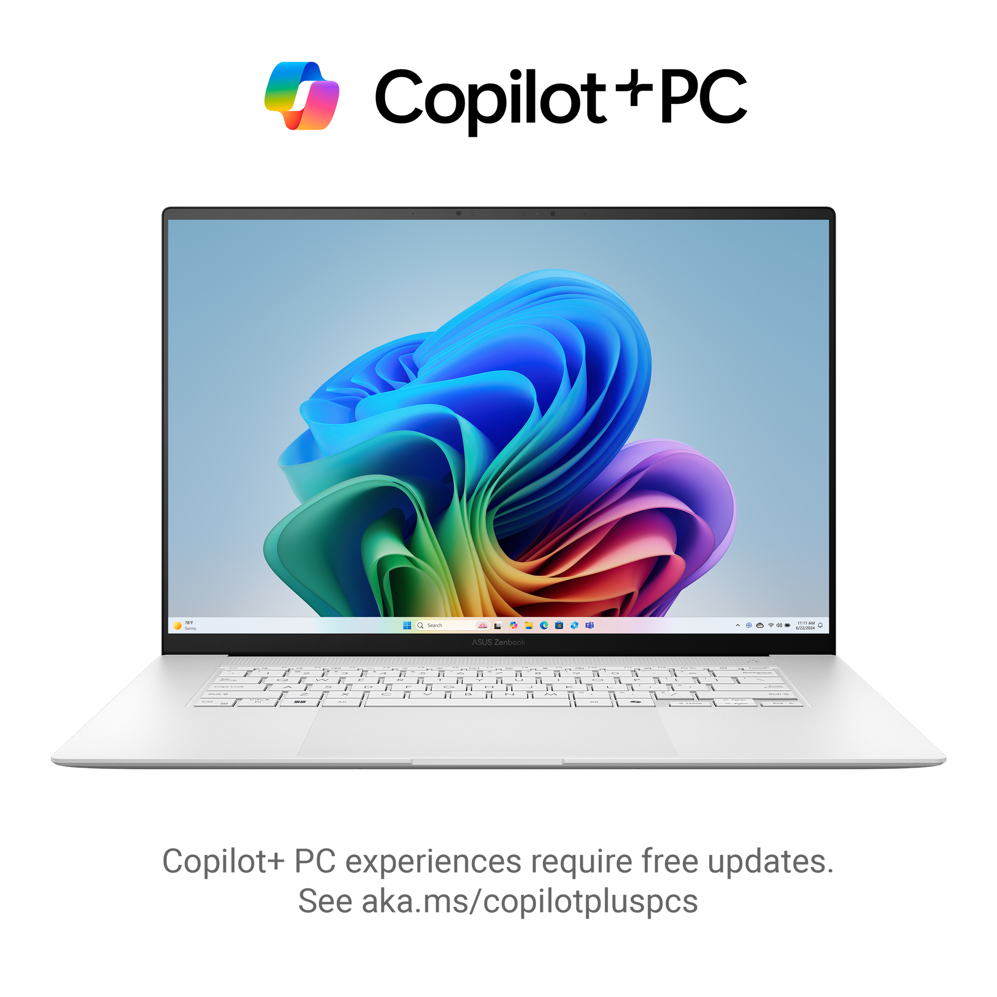 ASUS Zenbook S 16 Copilot+ PC OLED UM5606WA-RJ263W Laptop 16" 3K 120Hz Touch screen Laptop - Ryzen AI 9 HX 370 - 32GB RAM - 2TB SSD - Shared - WIN 11 (Scandinavian White)