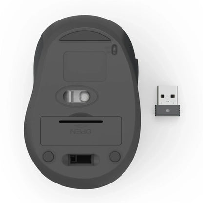 Hama WM-400 Wireless Ergonomic Mouse | 6-Button Optical Quiet Mouse with 2.4 GHz RF | Adjustable DPI | Stowable USB-A Receiver & Eco-Friendly Design