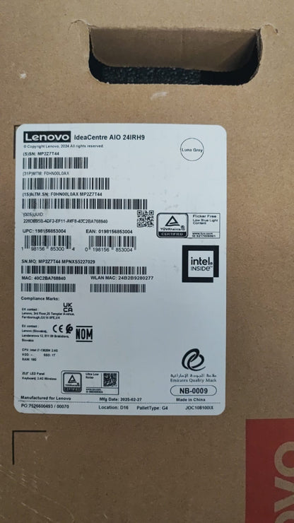 All in One Lenovo IdeaCentre 24IRH9 | (110476) | Intel Core i7-13620H | RAM 16GB | SSD 1TB | Intel UHD Graphics | 24 FHD IPS | Black