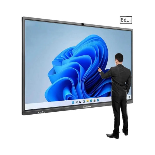 Luminex 86-Inch 4K UHD & AI Built-in Camera Smart Interactive Whiteboard | Android 15.0 | RAM 16GB | Storage 256GB