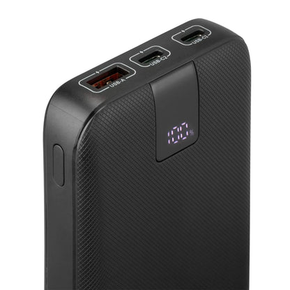 Hama PD-20 20000 mAh Power Pack | Fast Charging Portable Power Bank with 2× USB-C & USB-A Outputs | PD & Quick Charge Support | LED Display | Anthracite