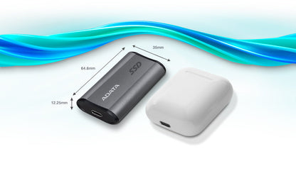 ADATA SE880 External SSD USB 3.2 Gen2x2 Ultra Compact USB-C 2000MB/s Read Write - 500GB