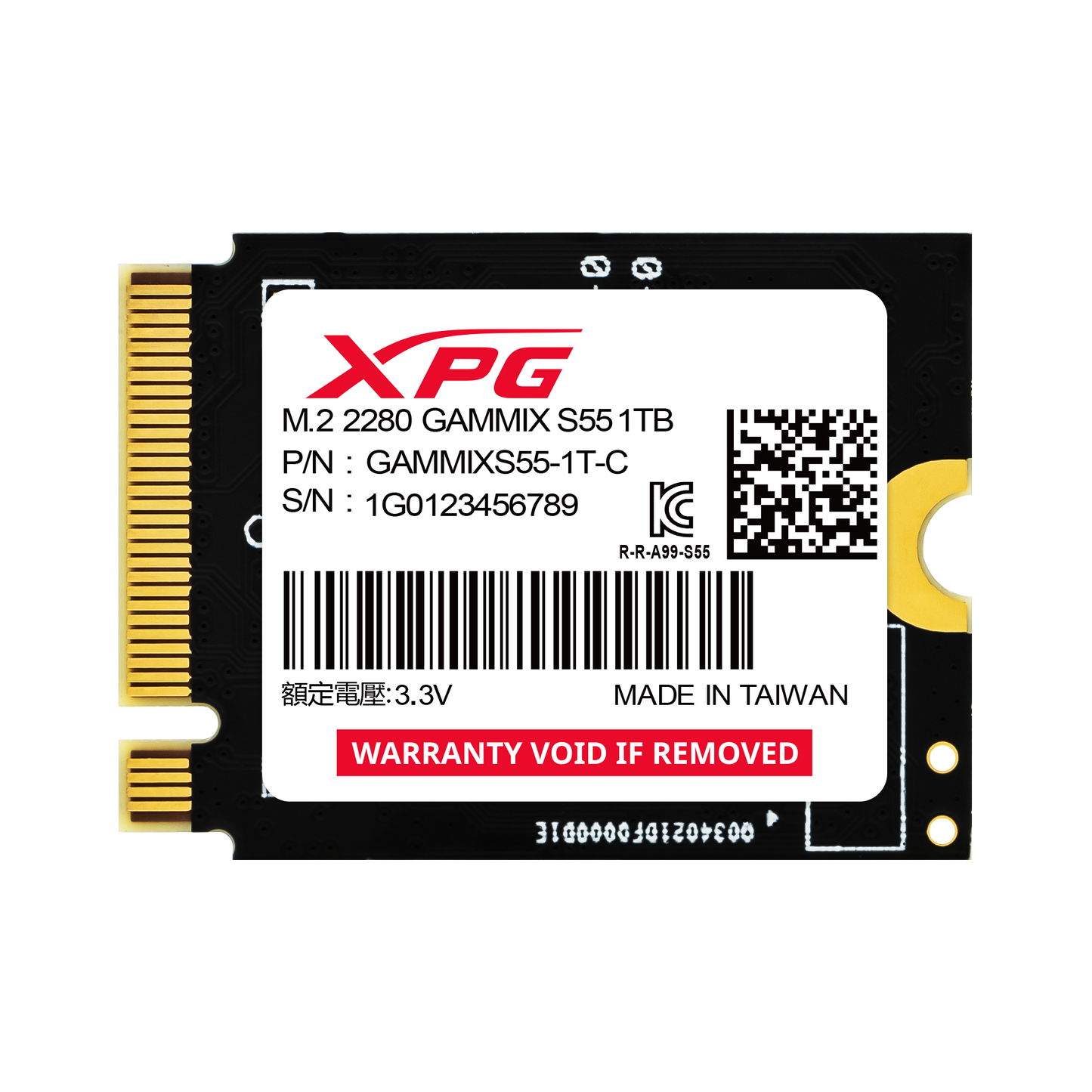 XPG GAMMIX S55 PCIe Gen4 x4 M.2 2230 Solid State Drive | 512GB