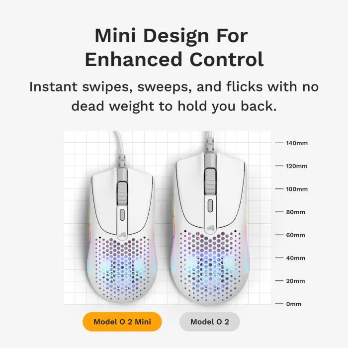 Glorious Model O 2 Wired Gaming Mouse | Ultra-Lightweight 59g | BAMF 2.0 Sensor 26 | 000 DPI | RGB Lighting | 6 Programmable Buttons | Ambidextrous Design | PTFE Feet | Ascended Paracord Cable