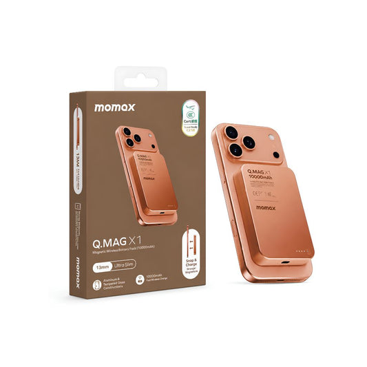 Momax Q.Mag X Magnetic Wireless Power Bank 5000mAh | Orange