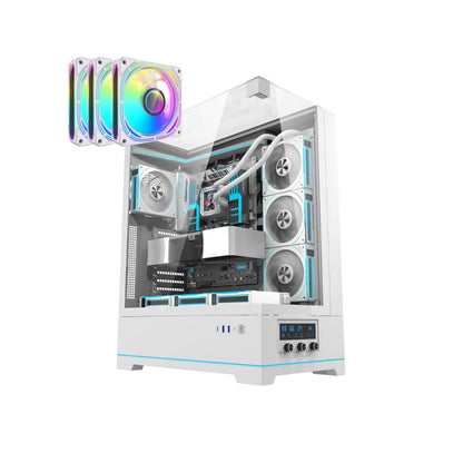 DarkFlash DY450L Pro Mid Tower Case | White