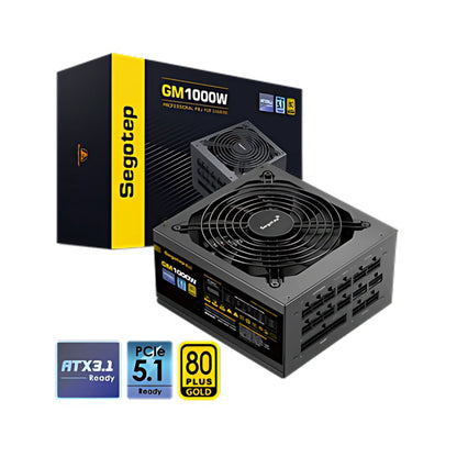 Segotep GM1000W 1000W Gold 80+ Full Modular 80+ | PCIe 5.1 & ATX 3.1 | Black